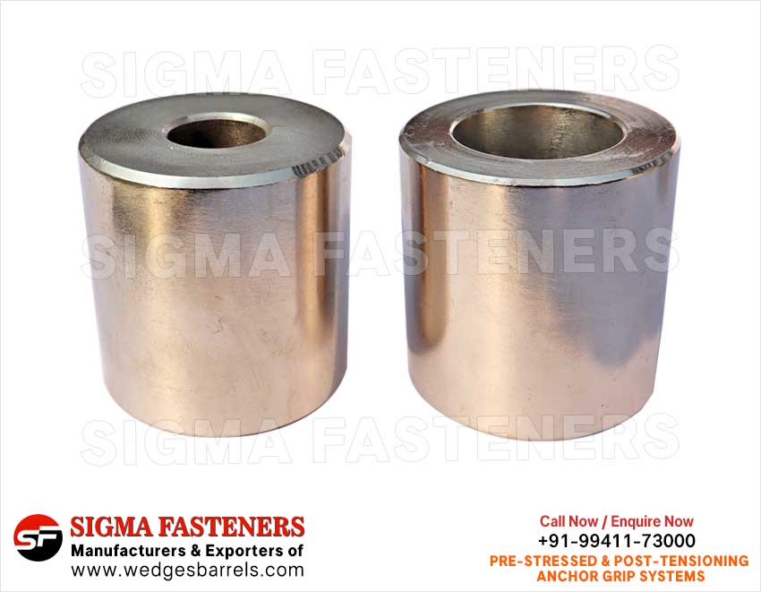 Anchor Wedge Barrels Manufacturers exporters in India Anchor Wedges Anchor Barrels Anchor Heads Wire Rope Grip Systems Suppleirs in India Ludhiana