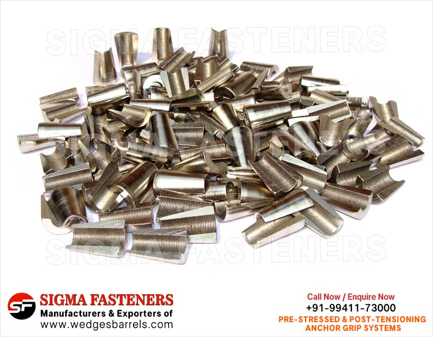 Pre & Post Tensioning Grip Systems Anchor Heads Wedges and Barrels Manufacturers Exporters in India Ludhiana