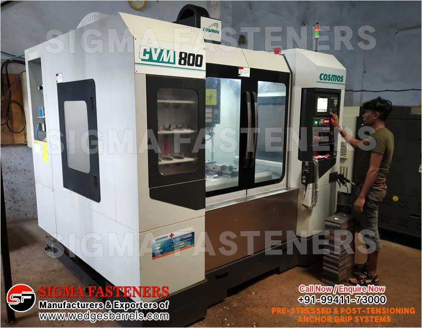 Pre & Post Tensioning Grip Systems Anchor Heads Wedges and Barrels Manufacturers Exporters in India Ludhiana