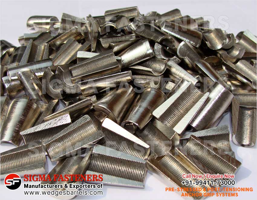 Pre & Post Tensioning Grip Systems Anchor Heads Wedges and Barrels Manufacturers Exporters in India Ludhiana
