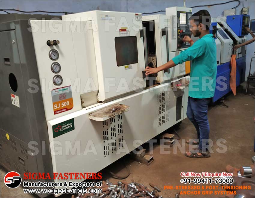 Pre & Post Tensioning Grip Systems Anchor Heads Wedges and Barrels Manufacturers Exporters in India Ludhiana