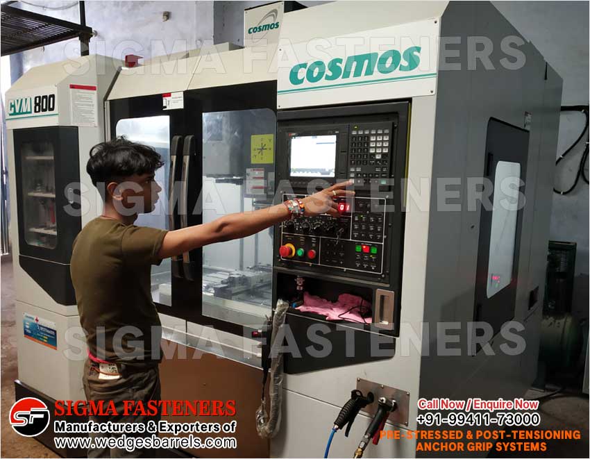 Pre & Post Tensioning Grip Systems Anchor Heads Wedges and Barrels Manufacturers Exporters in India Ludhiana