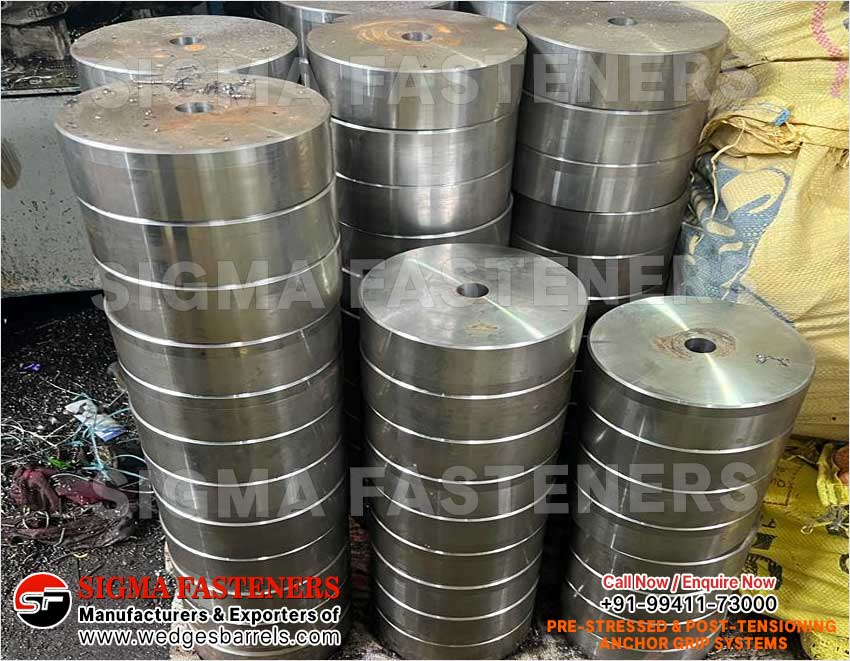 Pre & Post Tensioning Grip Systems Anchor Heads Wedges and Barrels Manufacturers Exporters in India Ludhiana