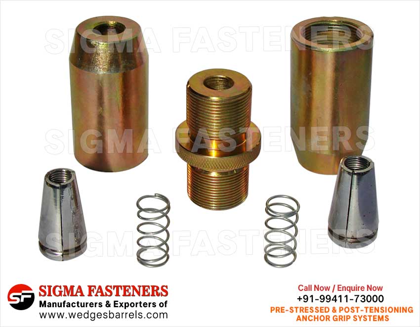 Wedge Couplers Manufacturers exporters in India Anchor Wedges Anchor Barrels Anchor Heads Wire Rope Grip Systems Suppleirs in India Ludhiana