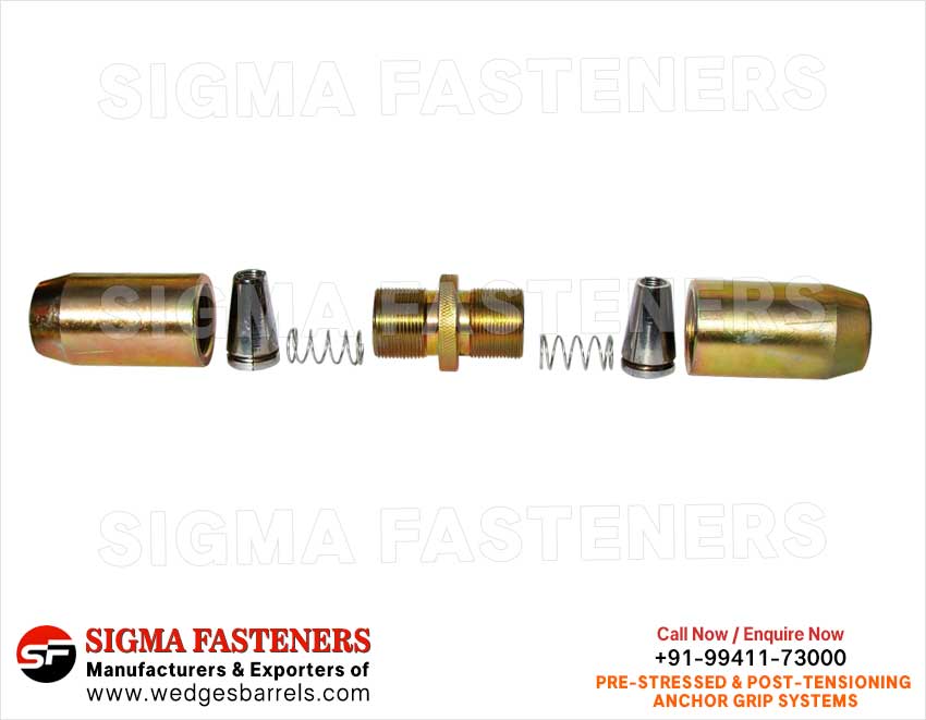 Wedge Couplers Manufacturers exporters in India Anchor Wedges Anchor Barrels Anchor Heads Wire Rope Grip Systems Suppleirs in India Ludhiana