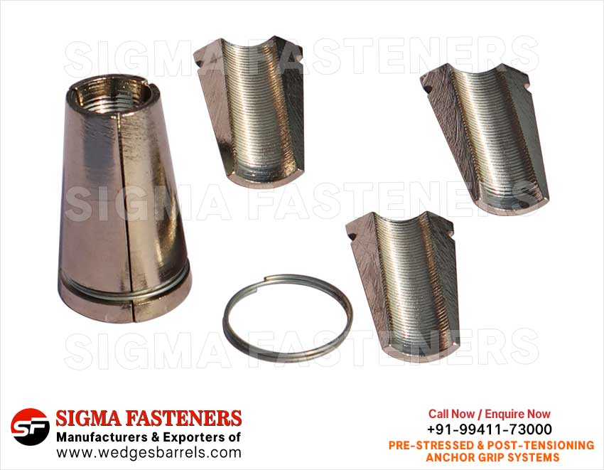 Anchor Grip Wedges Manufacturers exporters in India Anchor Wedges Anchor Barrels Anchor Heads Wire Rope Grip Systems Suppleirs in India Ludhiana